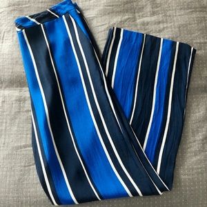 Wide leg blue striped palazzo pants from topshop